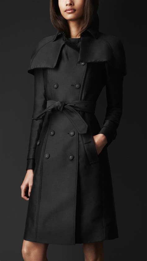 burberry prorsum black trench coat red collar|burberry trench coat size guide.